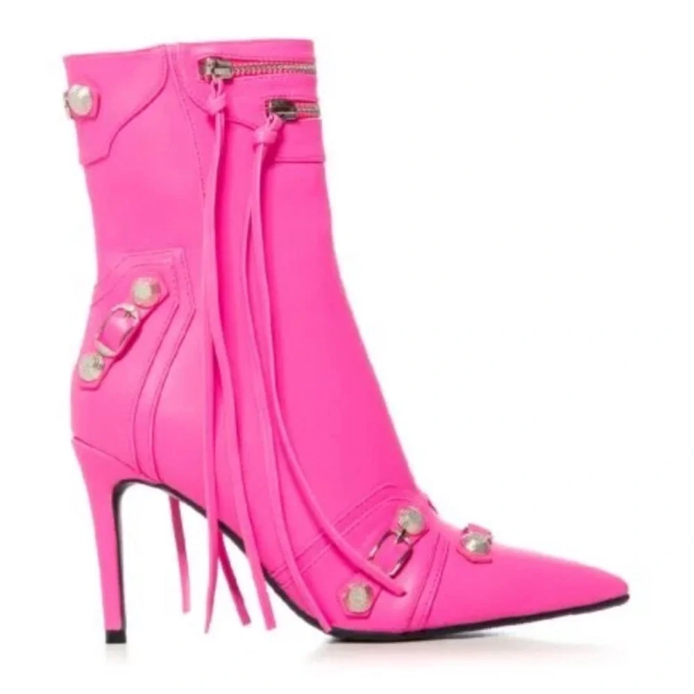 Stylish Pink Women's Boots - Picture 4 of 5